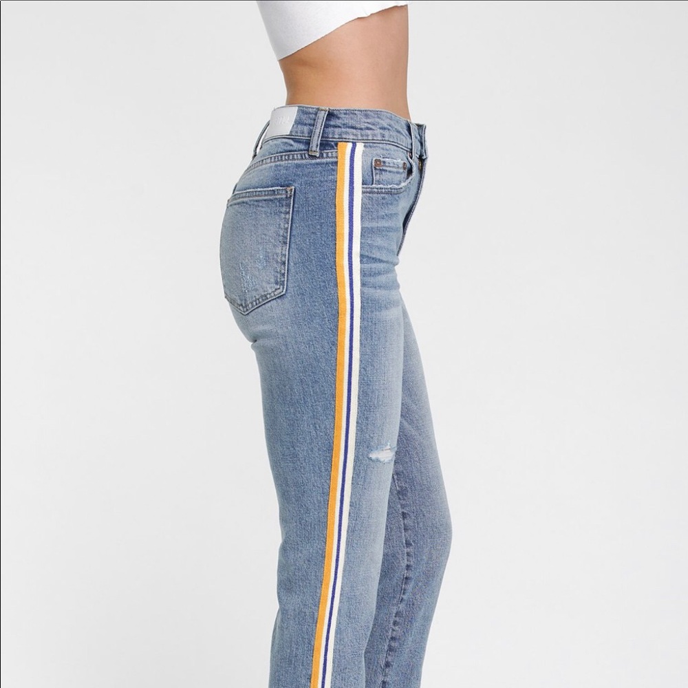 NWT Pistola denim washed striped jeans $150 sz 24